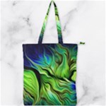 Fractal Art Pattern Abstract Fantasy Digital Double Zip Up Tote Bag