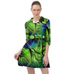 Fractal Art Pattern Abstract Fantasy Digital Mini Skater Shirt Dress