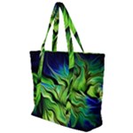 Fractal Art Pattern Abstract Fantasy Digital Zip Up Canvas Bag