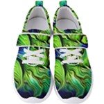 Fractal Art Pattern Abstract Fantasy Digital Men s Velcro Strap Shoes