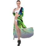 Fractal Art Pattern Abstract Fantasy Digital Maxi Chiffon Beach Wrap