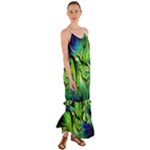 Fractal Art Pattern Abstract Fantasy Digital Cami Maxi Ruffle Chiffon Dress