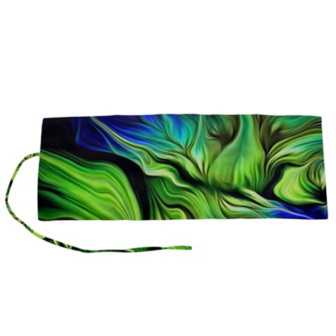 Fractal Art Pattern Abstract Fantasy Digital Roll Up Canvas Pencil Holder (S) from ArtsNow.com