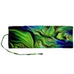 Fractal Art Pattern Abstract Fantasy Digital Roll Up Canvas Pencil Holder (M)