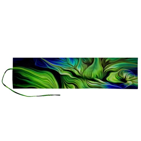 Fractal Art Pattern Abstract Fantasy Digital Roll Up Canvas Pencil Holder (L) from ArtsNow.com