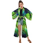 Fractal Art Pattern Abstract Fantasy Digital Maxi Kimono