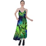 Fractal Art Pattern Abstract Fantasy Digital Tie Back Maxi Dress