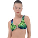 Fractal Art Pattern Abstract Fantasy Digital Ring Detail Bikini Top