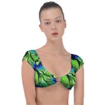 Fractal Art Pattern Abstract Fantasy Digital Cap Sleeve Ring Bikini Top