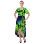 Fractal Art Pattern Abstract Fantasy Digital Front Wrap High Low Dress