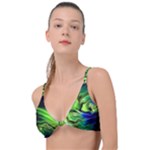 Fractal Art Pattern Abstract Fantasy Digital Knot Up Bikini Top