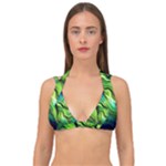 Fractal Art Pattern Abstract Fantasy Digital Double Strap Halter Bikini Top