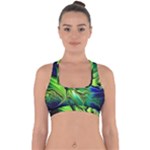 Fractal Art Pattern Abstract Fantasy Digital Cross Back Hipster Bikini Top 