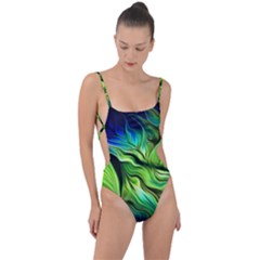 Tie Strap One Piece Swimsuit 