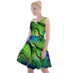 Fractal Art Pattern Abstract Fantasy Digital Knee Length Skater Dress