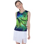 Fractal Art Pattern Abstract Fantasy Digital Women s Sleeveless Sports Top