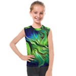 Fractal Art Pattern Abstract Fantasy Digital Kids  Mesh Tank Top