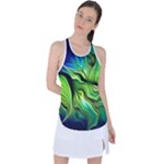 Fractal Art Pattern Abstract Fantasy Digital Racer Back Mesh Tank Top