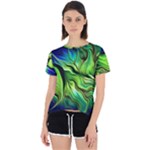 Fractal Art Pattern Abstract Fantasy Digital Open Back Sport Tee