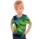 Fractal Art Pattern Abstract Fantasy Digital Kids  Sports Tee