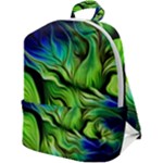 Fractal Art Pattern Abstract Fantasy Digital Zip Up Backpack