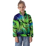 Fractal Art Pattern Abstract Fantasy Digital Kids  Half Zip Hoodie