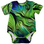 Fractal Art Pattern Abstract Fantasy Digital Baby Short Sleeve Bodysuit