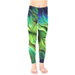 Fractal Art Pattern Abstract Fantasy Digital Kids  Classic Winter Leggings