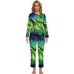 Womens  Long Sleeve Lightweight Pajamas Set 