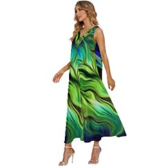 V-Neck Sleeveless Wide Leg Pants Overalls 
