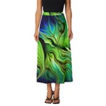 Fractal Art Pattern Abstract Fantasy Digital Classic Midi Chiffon Skirt