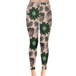 Floral Flower Spring Rose Watercolor Wreath Leggings 