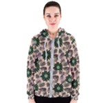 Floral Flower Spring Rose Watercolor Wreath Women s Zipper Hoodie