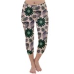 Floral Flower Spring Rose Watercolor Wreath Capri Winter Leggings 