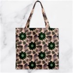 Floral Flower Spring Rose Watercolor Wreath Zipper Grocery Tote Bag