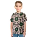 Floral Flower Spring Rose Watercolor Wreath Kids  Sport Mesh Tee