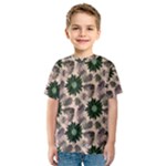 Floral Flower Spring Rose Watercolor Wreath Kids  Sport Mesh Tee