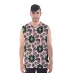 Floral Flower Spring Rose Watercolor Wreath Men s Basketball Tank Top