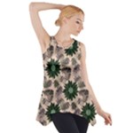 Floral Flower Spring Rose Watercolor Wreath Side Drop Tank Tunic