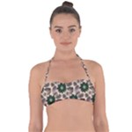 Floral Flower Spring Rose Watercolor Wreath Halter Bandeau Bikini Top