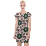 Floral Flower Spring Rose Watercolor Wreath Cap Sleeve Bodycon Dress