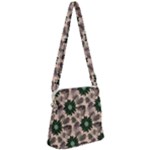 Floral Flower Spring Rose Watercolor Wreath Zipper Messenger Bag