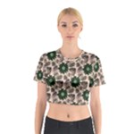 Floral Flower Spring Rose Watercolor Wreath Cotton Crop Top