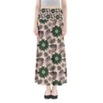 Floral Flower Spring Rose Watercolor Wreath Full Length Maxi Skirt