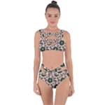 Floral Flower Spring Rose Watercolor Wreath Bandaged Up Bikini Set 