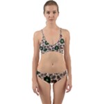 Floral Flower Spring Rose Watercolor Wreath Wrap Around Bikini Set