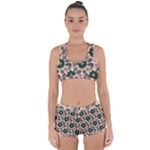 Floral Flower Spring Rose Watercolor Wreath Racerback Boyleg Bikini Set