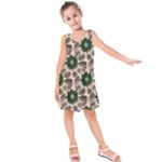 Floral Flower Spring Rose Watercolor Wreath Kids  Sleeveless Dress