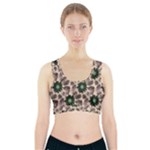 Floral Flower Spring Rose Watercolor Wreath Sports Bra With Pocket