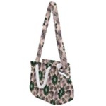 Floral Flower Spring Rose Watercolor Wreath Rope Handles Shoulder Strap Bag